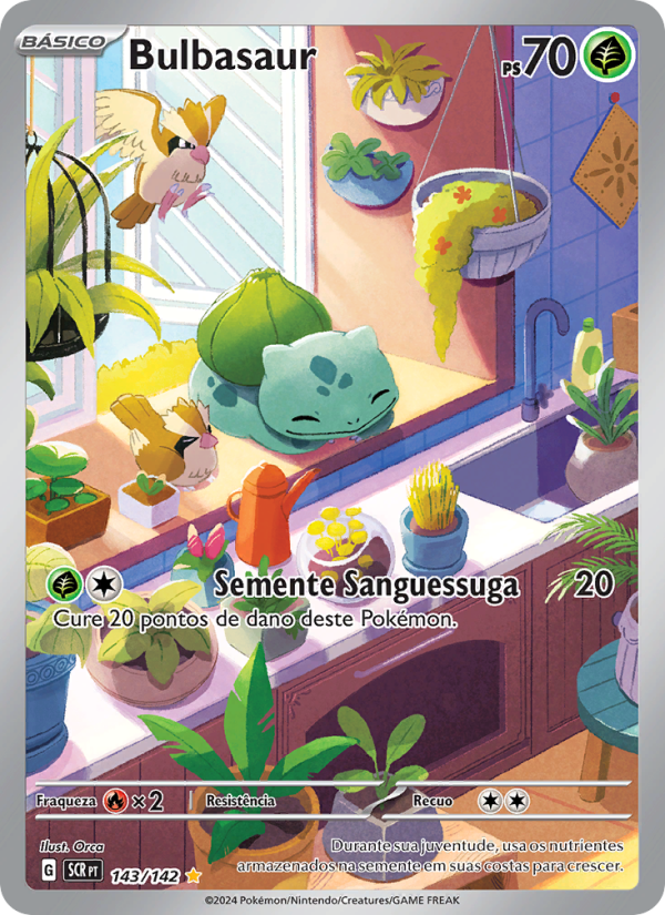 Bulbasaur 143 — Coroa Estelar (Portuguese Pokémon TCG card)
