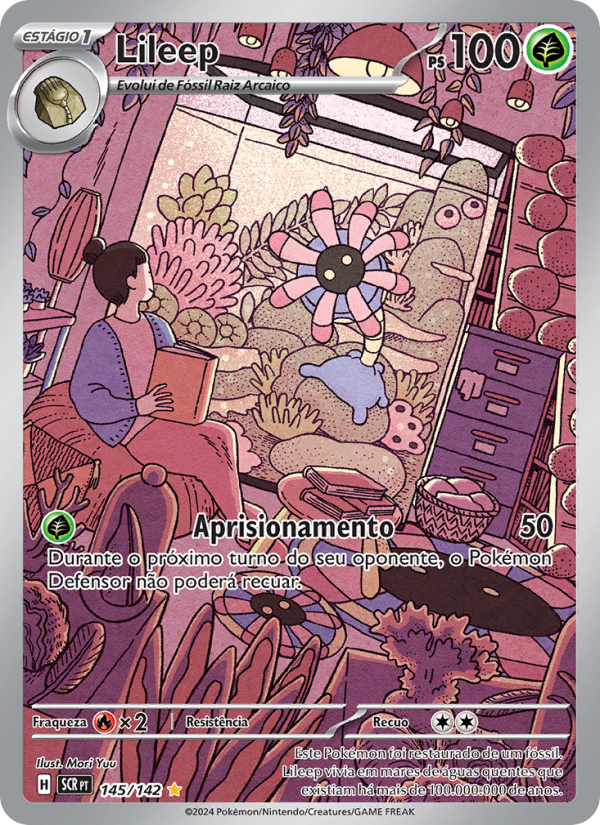 Lileep 145 — Coroa Estelar (Portuguese Pokémon TCG card)
