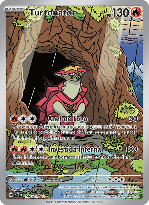 Turtonator 146 — Coroa Estelar (Portuguese Pokémon TCG card)