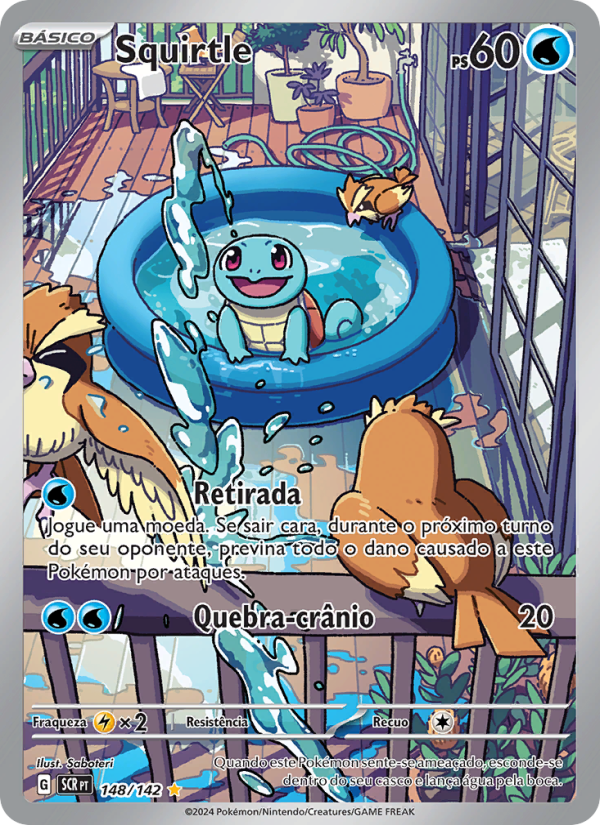 Squirtle 148 — Coroa Estelar (Portuguese Pokémon TCG card)
