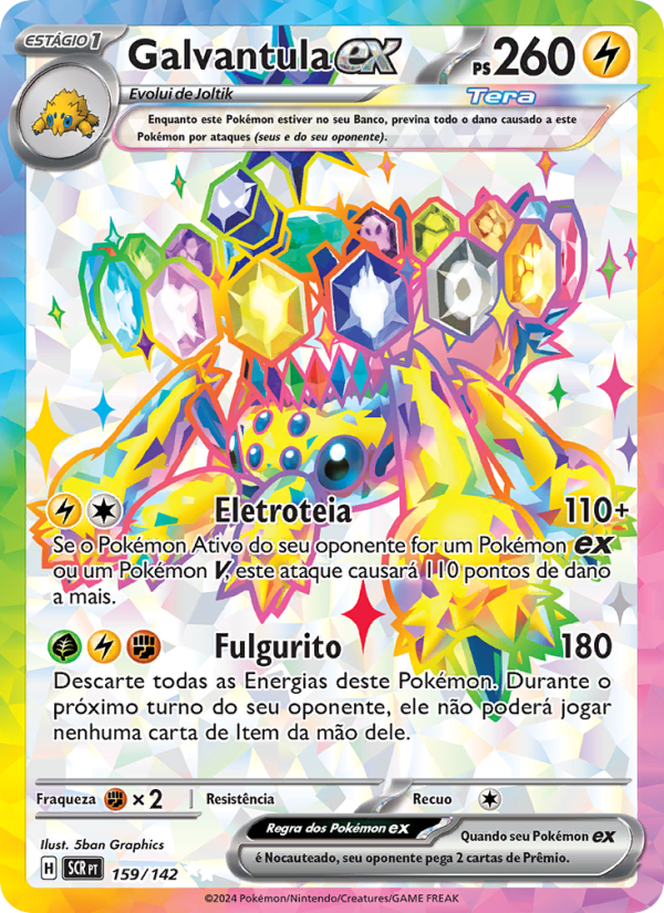 Galvantula ex 159 — Coroa Estelar (Portuguese Pokémon TCG card)