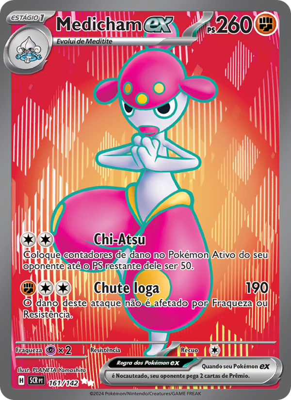 Medicham ex 161 — Stellar Crown (Portuguese Pokémon TCG card)