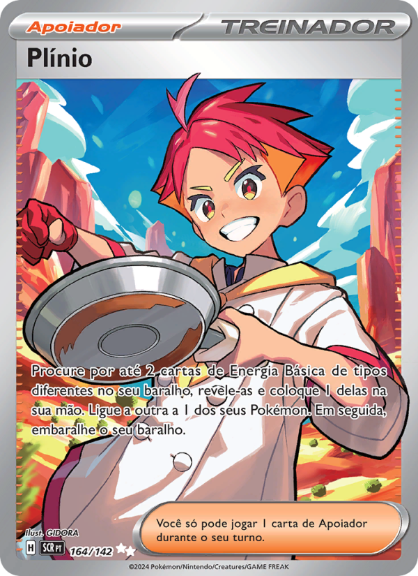 Plínio 164 — Coroa Estelar (Portuguese Pokémon TCG card)