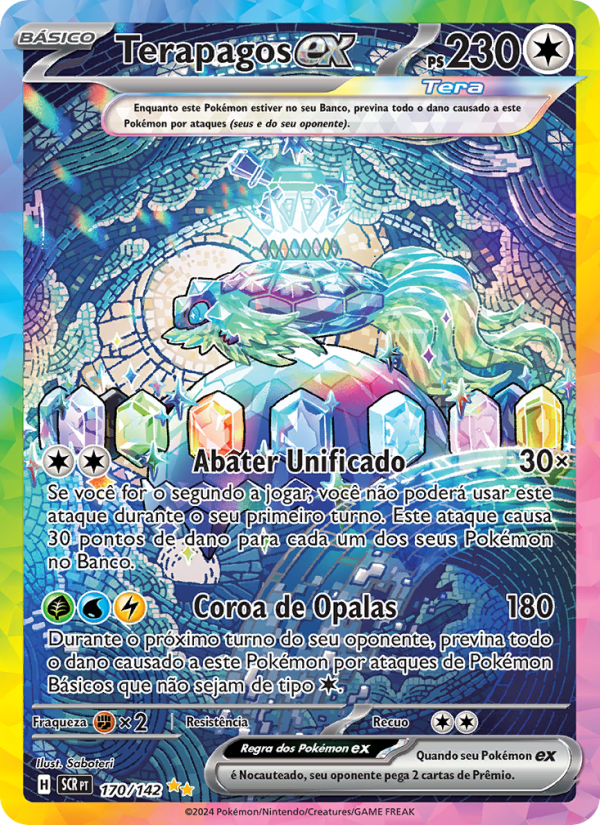 Terapagos ex 170 — Coroa Estelar (Portuguese Pokémon TCG card)