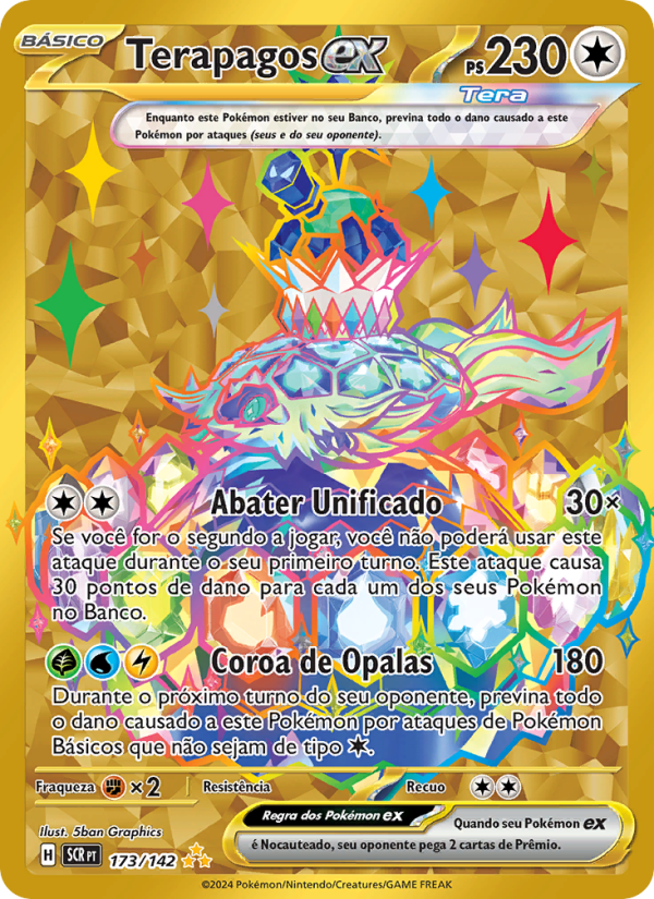 Terapagos ex 173 — Coroa Estelar (Portuguese Pokémon TCG card)