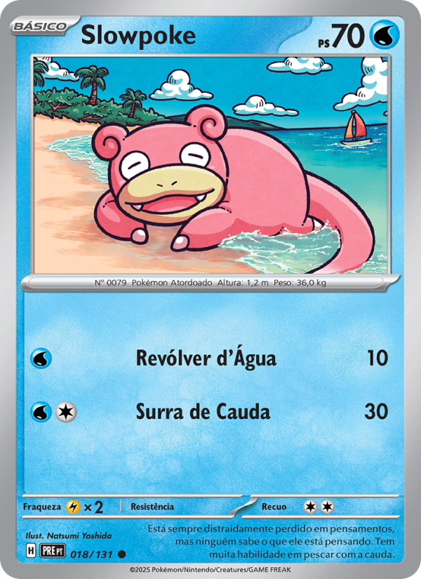 Slowpoke 018 — Prismatische Entwicklungen (Portuguese Pokémon TCG card)