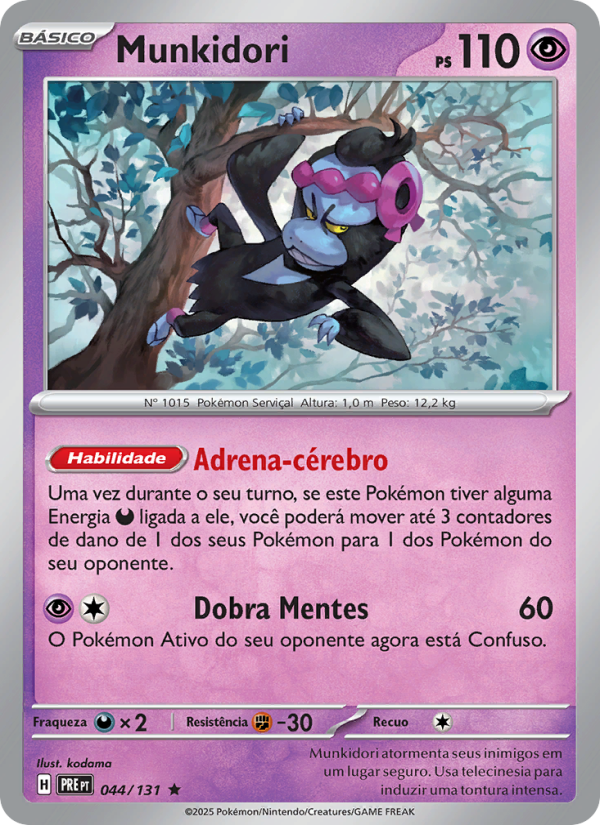 Munkidori 044 — Evoluções Prismáticas (Portuguese Pokémon TCG card)