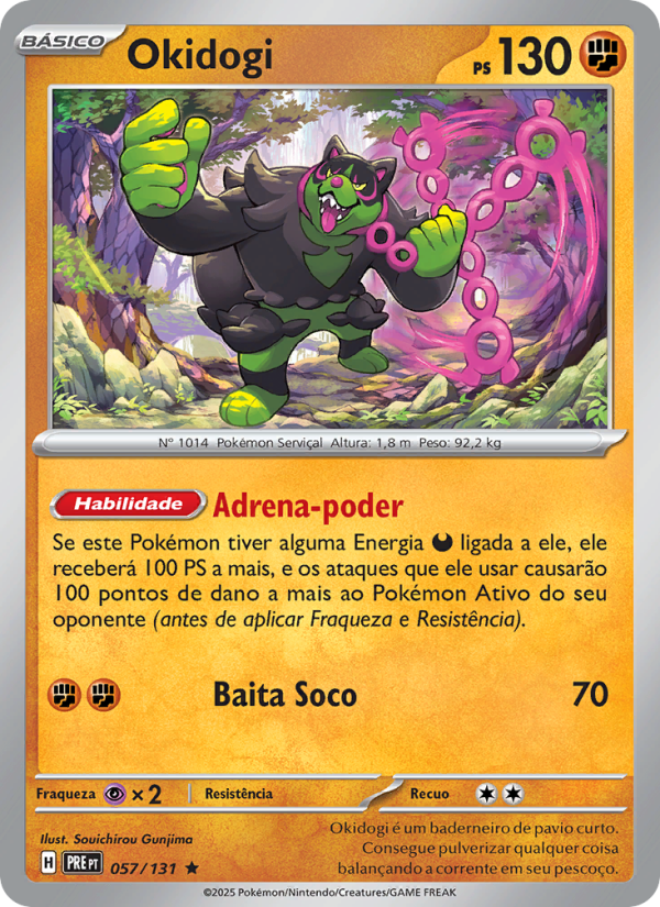 Okidogi 057 — Evoluções Prismáticas (Portuguese Pokémon TCG card)