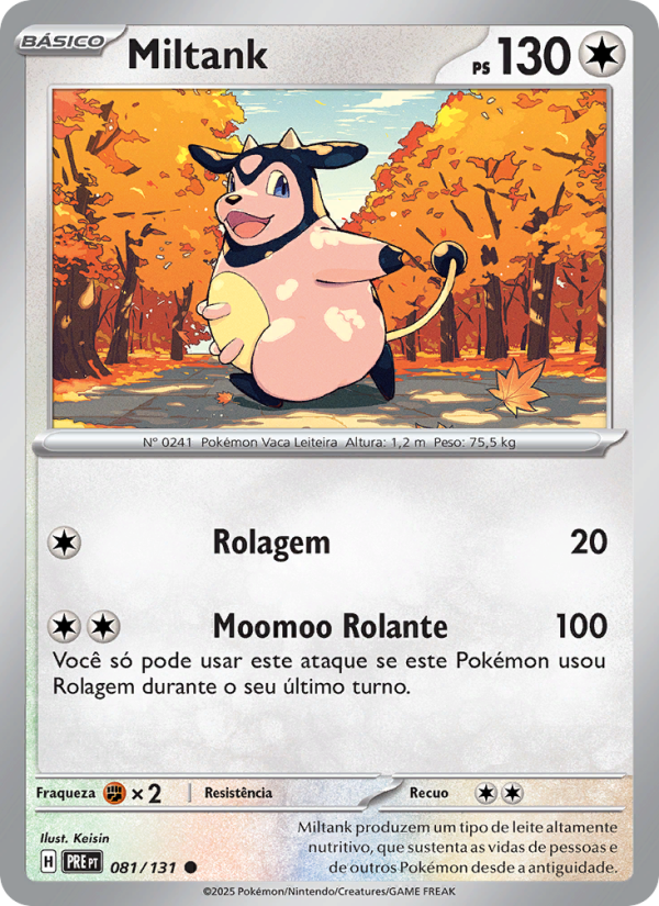 Miltank 081 — Evoluções Prismáticas (Portuguese Pokémon TCG card)