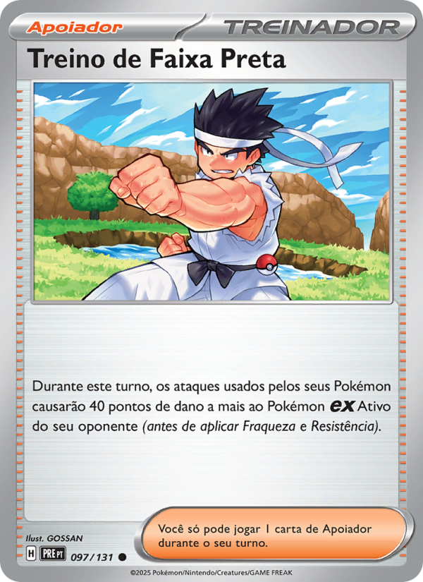 Treino de Faixa Preta 097 — Evoluções Prismáticas (Portuguese Pokémon TCG card)