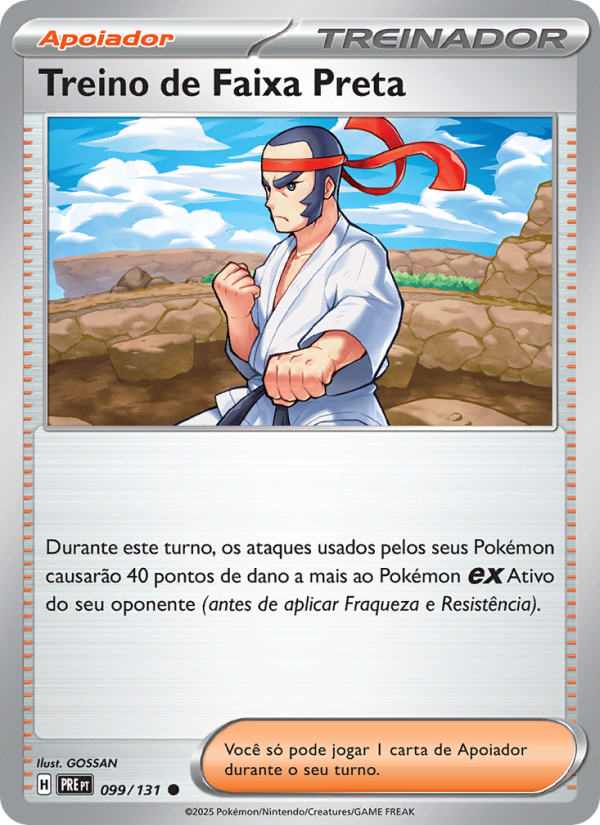 Treino de Faixa Preta 099 — Evoluções Prismáticas (Portuguese Pokémon TCG card)