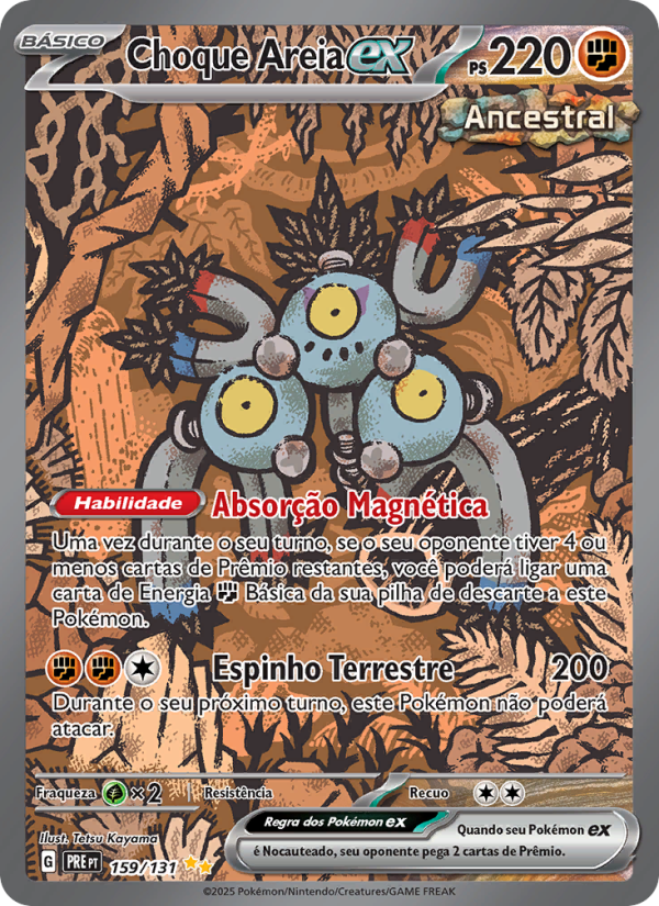 Choque Areia ex 159 — Evoluções Prismáticas (Portuguese Pokémon TCG card)
