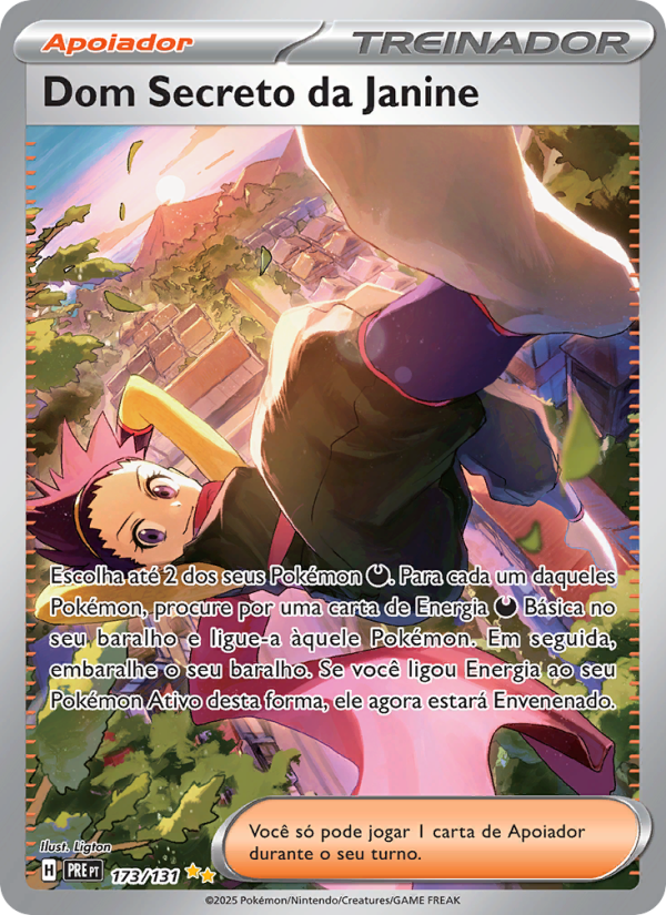 Dom Secreto da Janine 173 — Evoluções Prismáticas (Portuguese Pokémon TCG card)
