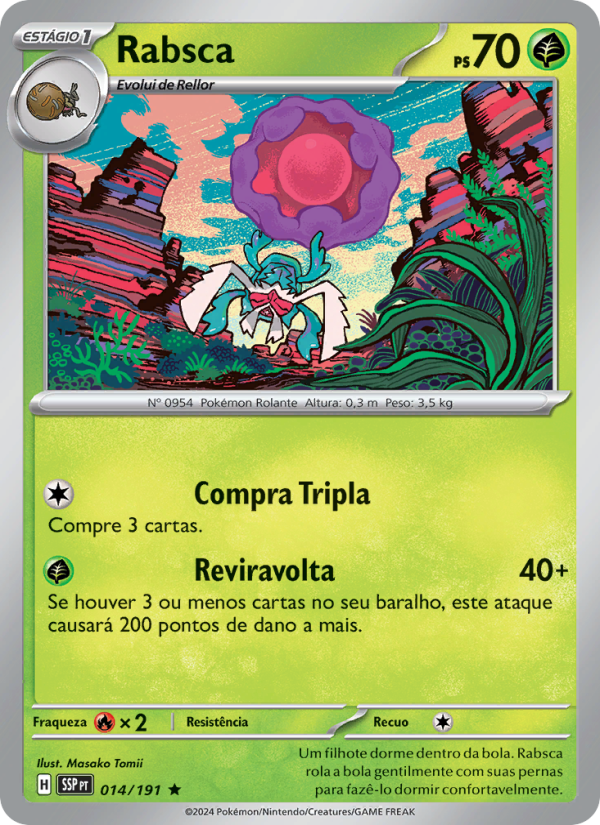 Rabsca 014 — Fagulhas Impetuosas (Portuguese Pokémon TCG card)