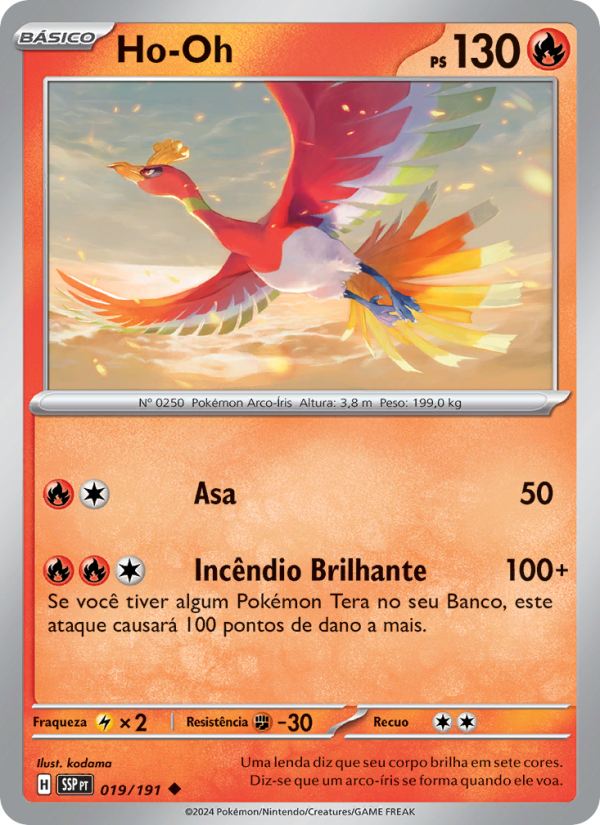 Ho-Oh 019 — Surging Sparks (Portuguese Pokémon TCG card)