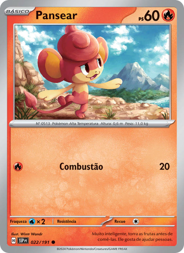 Pansear 022 — Surging Sparks (Portuguese Pokémon TCG card)