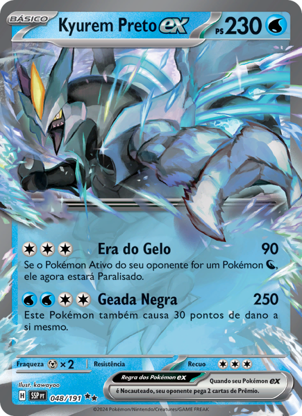 Kyurem Preto ex 048 — Fagulhas Impetuosas (Portuguese Pokémon TCG card)