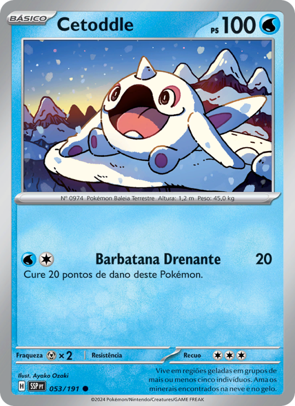 Cetoddle 053 — Fagulhas Impetuosas (Portuguese Pokémon TCG card)