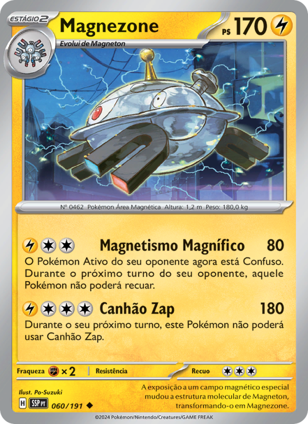 Magnezone 060 — Surging Sparks (Portuguese Pokémon TCG card)