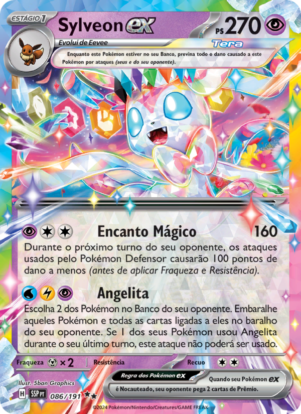 Sylveon ex 086 — Fagulhas Impetuosas (Portuguese Pokémon TCG card)