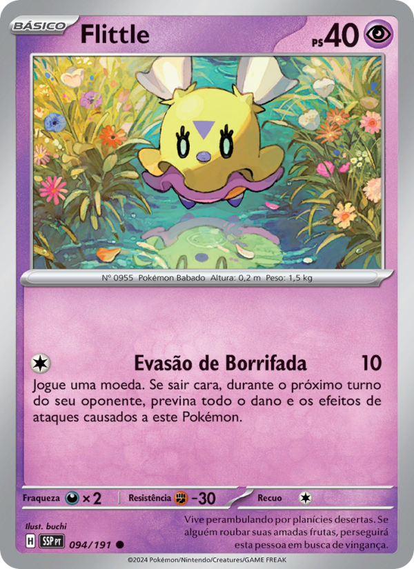 Flittle 094 — Fagulhas Impetuosas (Portuguese Pokémon TCG card)