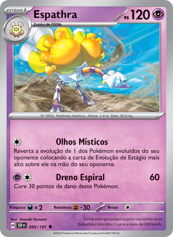 Espathra 095 — Fagulhas Impetuosas (Portuguese Pokémon TCG card)