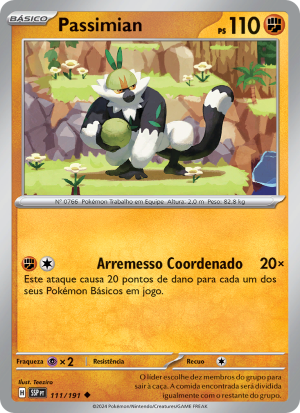 Passimian 111 — Fagulhas Impetuosas (Portuguese Pokémon TCG card)
