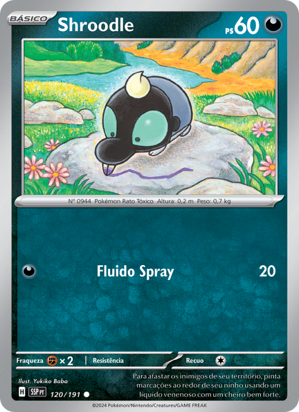 Shroodle 120 — Fagulhas Impetuosas (Portuguese Pokémon TCG card)