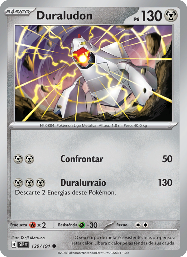 Duraludon 129 — Fagulhas Impetuosas (Portuguese Pokémon TCG card)
