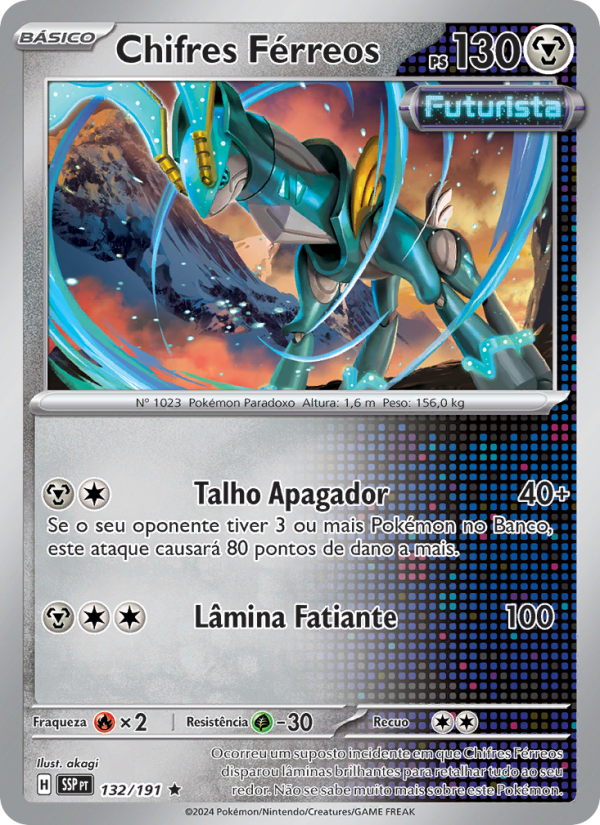 Chifres Férreos 132 — Fagulhas Impetuosas (Portuguese Pokémon TCG card)
