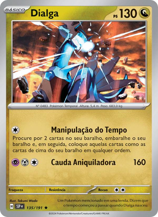 Dialga 135 — Surging Sparks (Portuguese Pokémon TCG card)