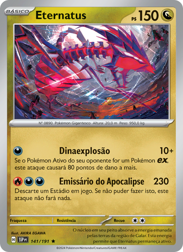 Eternatus 141 — Fagulhas Impetuosas (Portuguese Pokémon TCG card)