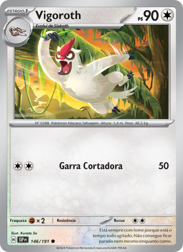 Vigoroth 146 — Surging Sparks (Portuguese Pokémon TCG card)