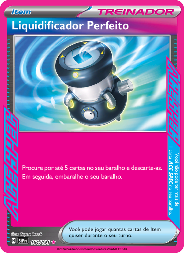 Liquidificador Perfeito 164 — Surging Sparks (Portuguese Pokémon TCG card)