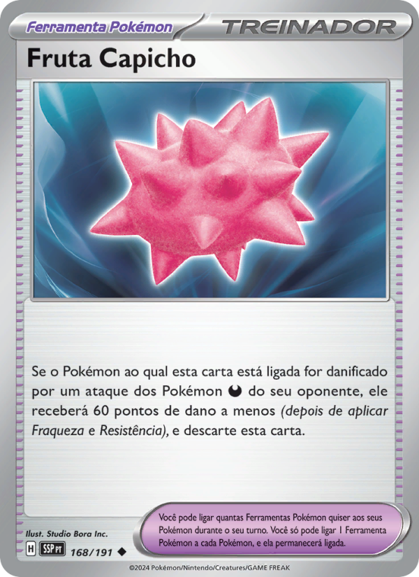 Fruta Capicho 168 — Fagulhas Impetuosas (Portuguese Pokémon TCG card)