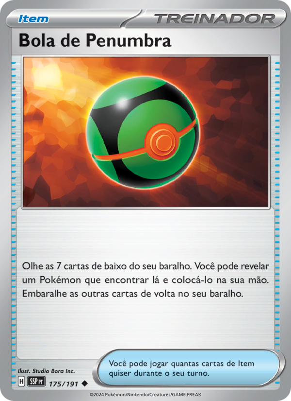 Bola de Penumbra 175 — Fagulhas Impetuosas (Portuguese Pokémon TCG card)