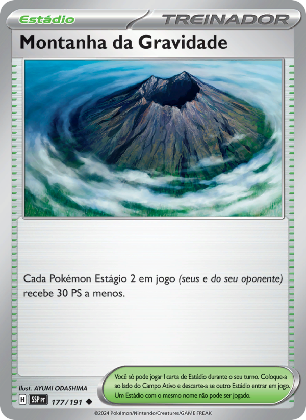 Montanha da Gravidade 177 — Fagulhas Impetuosas (Portuguese Pokémon TCG card)