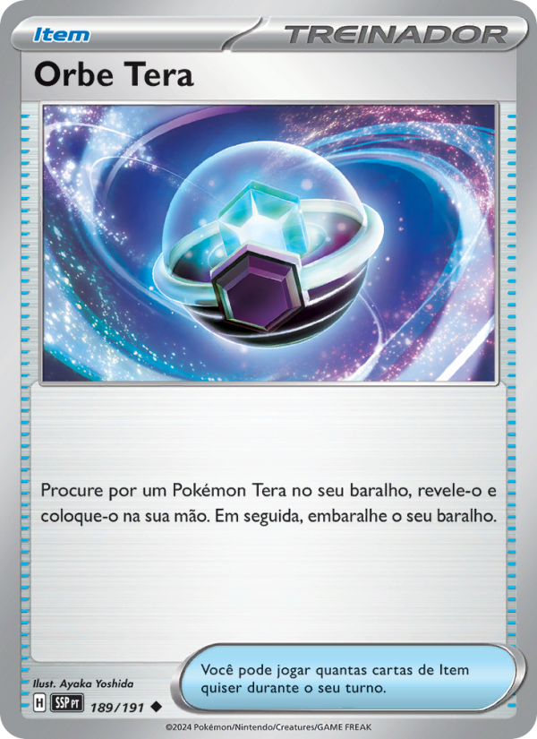 Orbe Tera 189 — Fagulhas Impetuosas (Portuguese Pokémon TCG card)