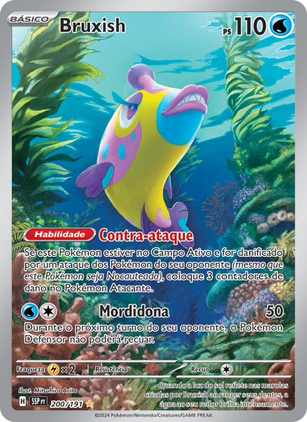 Bruxish 200 — Fagulhas Impetuosas (Portuguese Pokémon TCG card)