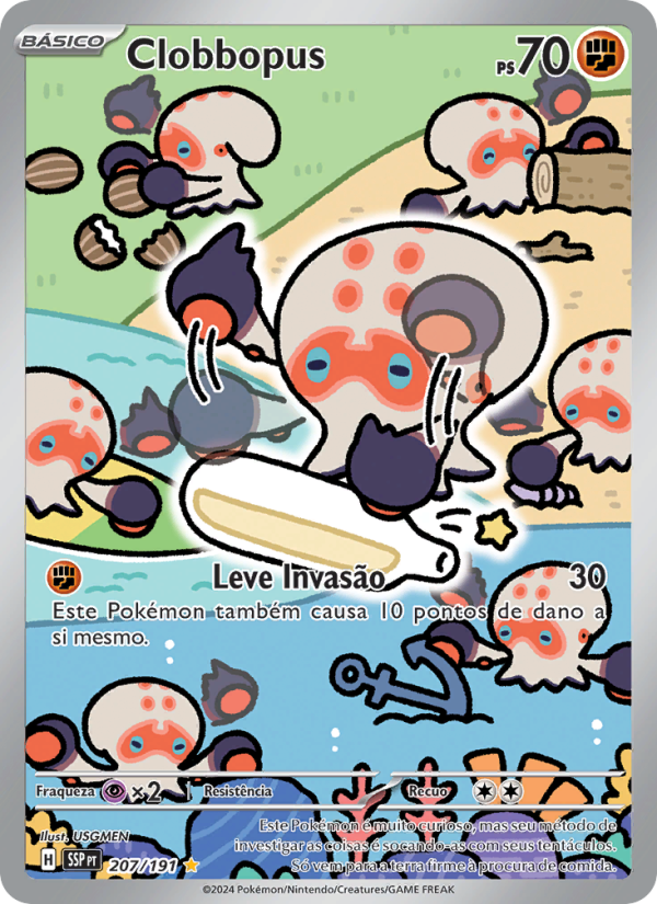 Clobbopus 207 — Fagulhas Impetuosas (Portuguese Pokémon TCG card)