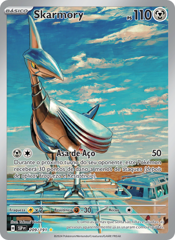 Skarmory 209 — Fagulhas Impetuosas (Portuguese Pokémon TCG card)