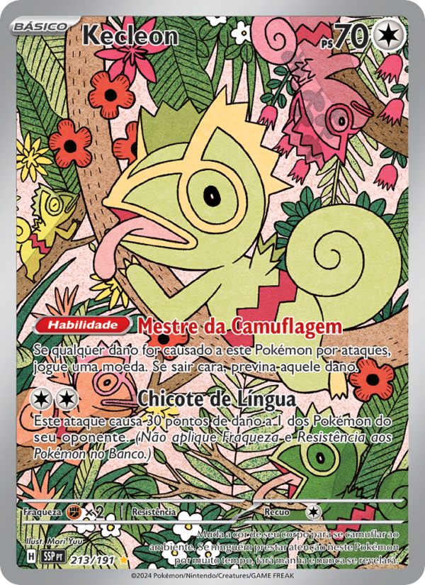 Kecleon 213 — Fagulhas Impetuosas (Portuguese Pokémon TCG card)