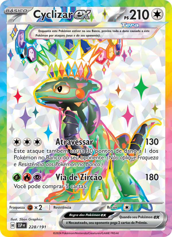 Cyclizar ex 228 — Fagulhas Impetuosas (Portuguese Pokémon TCG card)