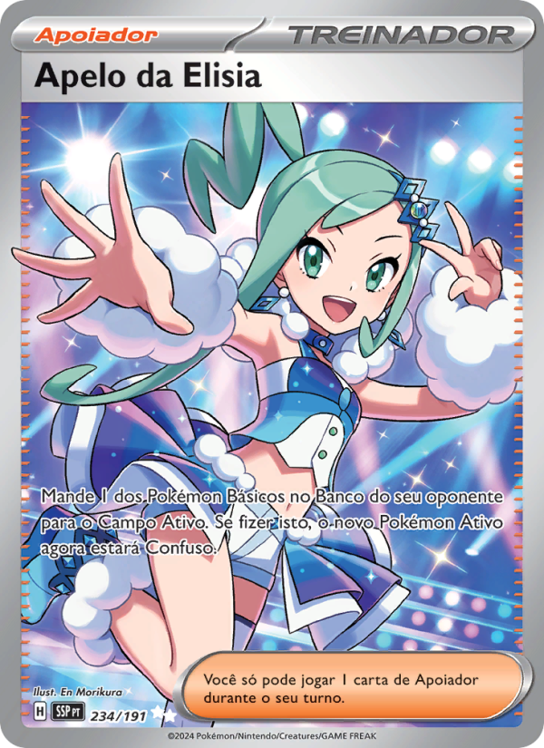Apelo da Elisia 234 — Fagulhas Impetuosas (Portuguese Pokémon TCG card)