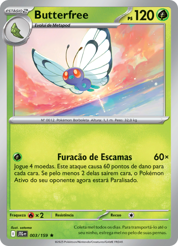 Butterfree 003 — Amigos de Jornada (Portuguese Pokémon TCG card)