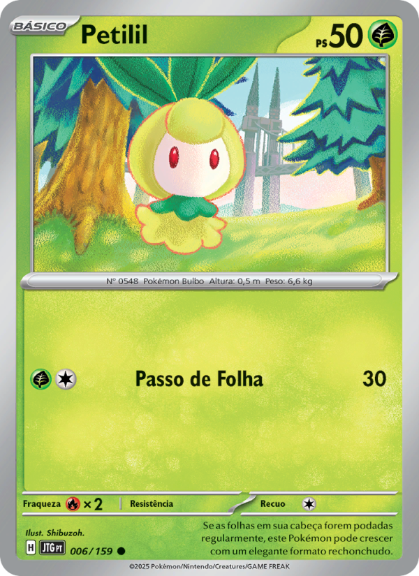 Petilil 006 — Amigos de Jornada (Portuguese Pokémon TCG card)