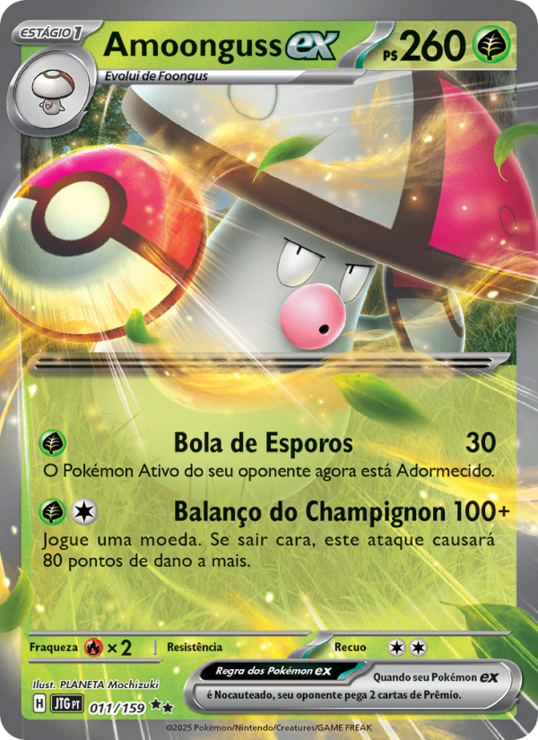 Amoonguss ex 011 — Journey Together (Portuguese Pokémon TCG card)