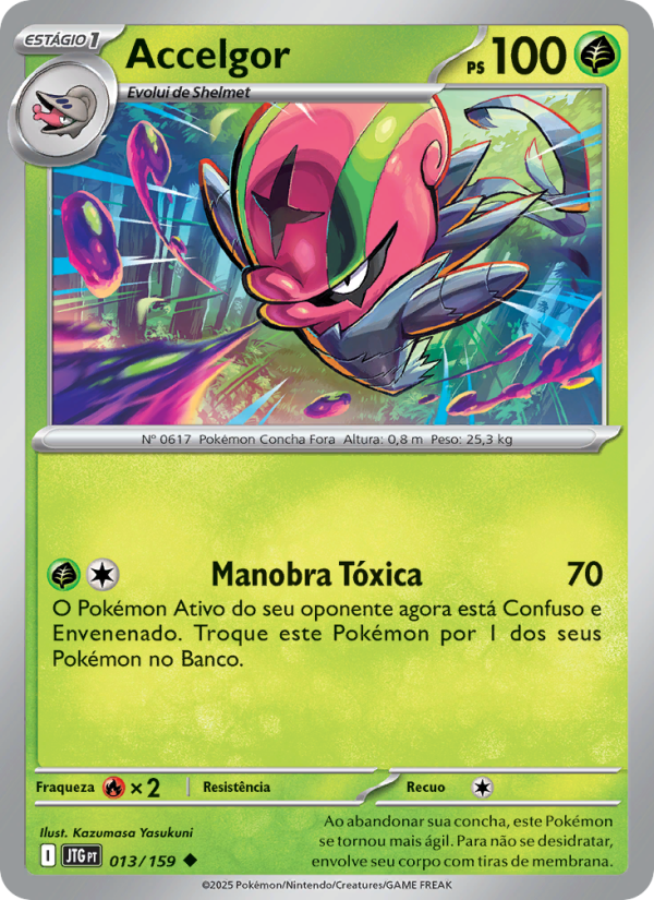 Accelgor 013 — Amigos de Jornada (Portuguese Pokémon TCG card)