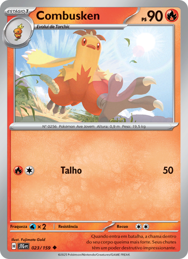 Combusken 023 — Amigos de Jornada (Portuguese Pokémon TCG card)