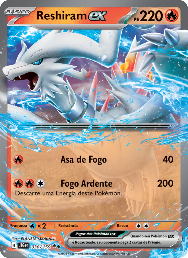 Reshiram ex 030 — Amigos de Jornada (Portuguese Pokémon TCG card)